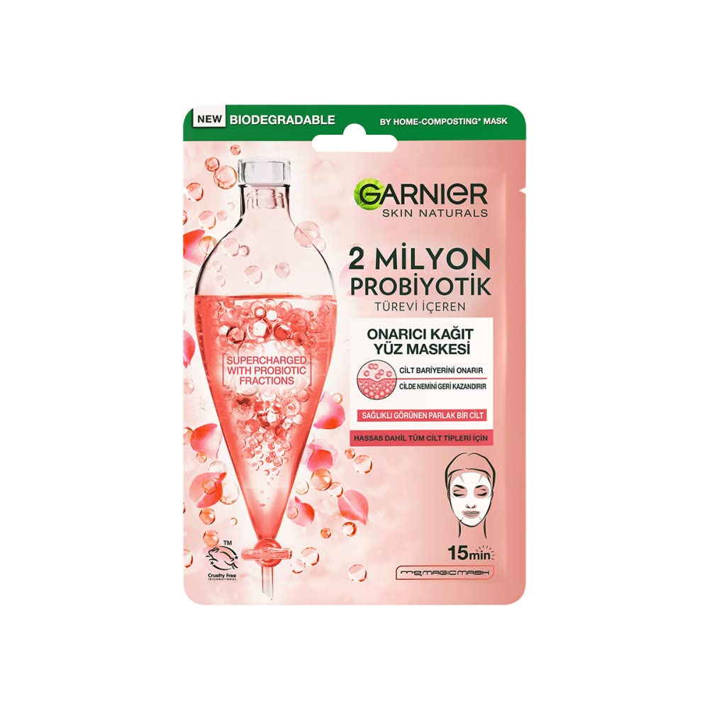 Garnier 2 Milyon Probiyotik Türevi İçeren Onarıcı Kağıt Yüz Maskesi