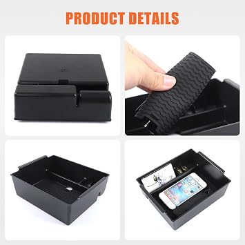 Center Console Organizer for M-itsubishi L200 / Triton 2024 2025 Armrest Storage Box ABS Center Console Insert Organizer Tray L200 Accessories