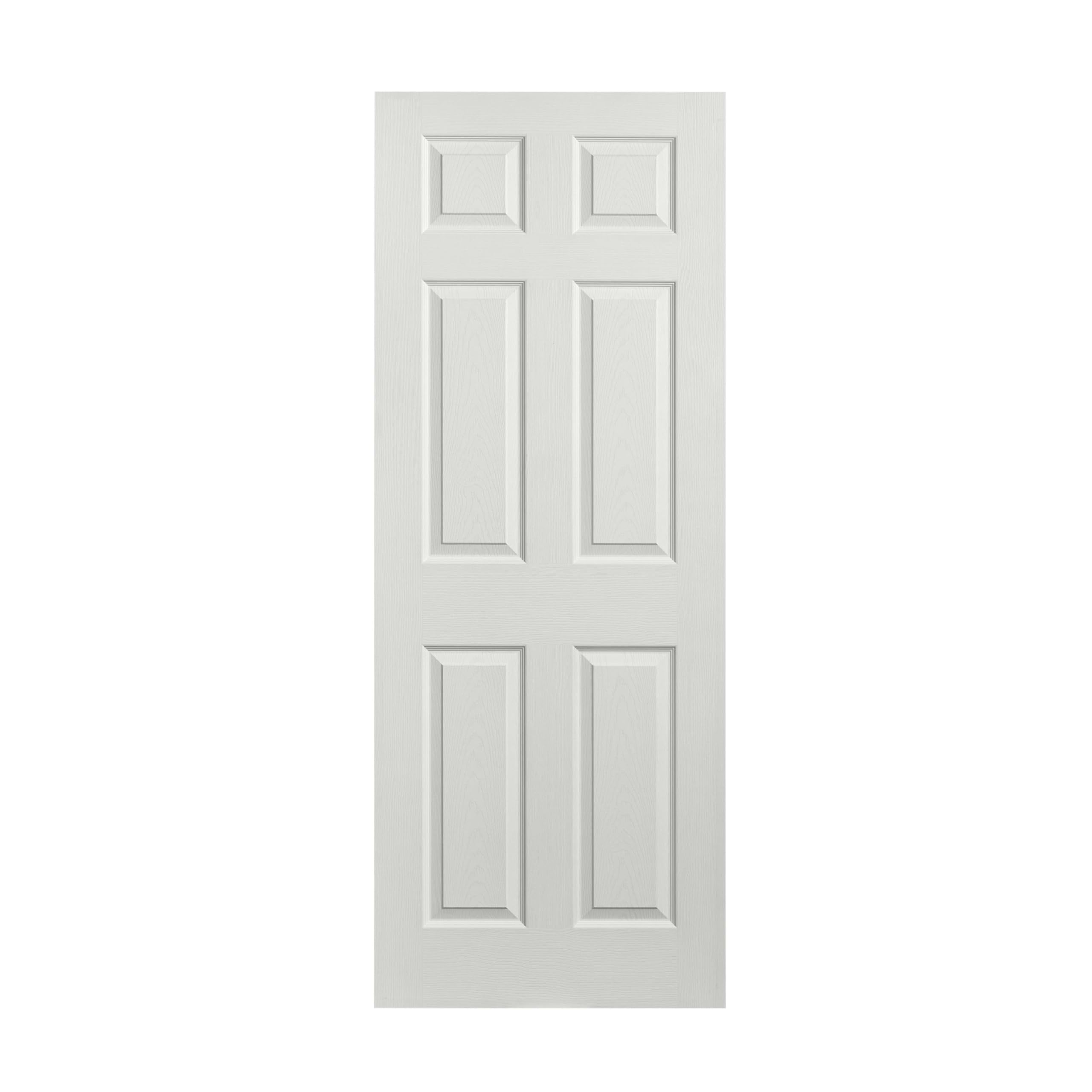 Internal Door 1981 x 686mm 6 Panel White Primed Moulded Door Trimmable Reversible Interior Door Traditional Panel Design