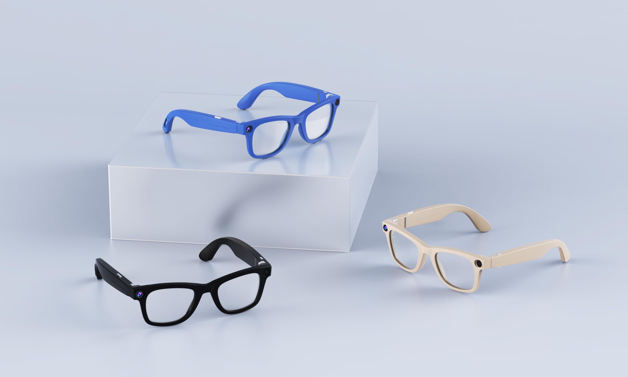 AI Smart Glasses for Men and Women 8MP 1080p HD Photo Video Recording Music Playback Hands-Free Calls AI