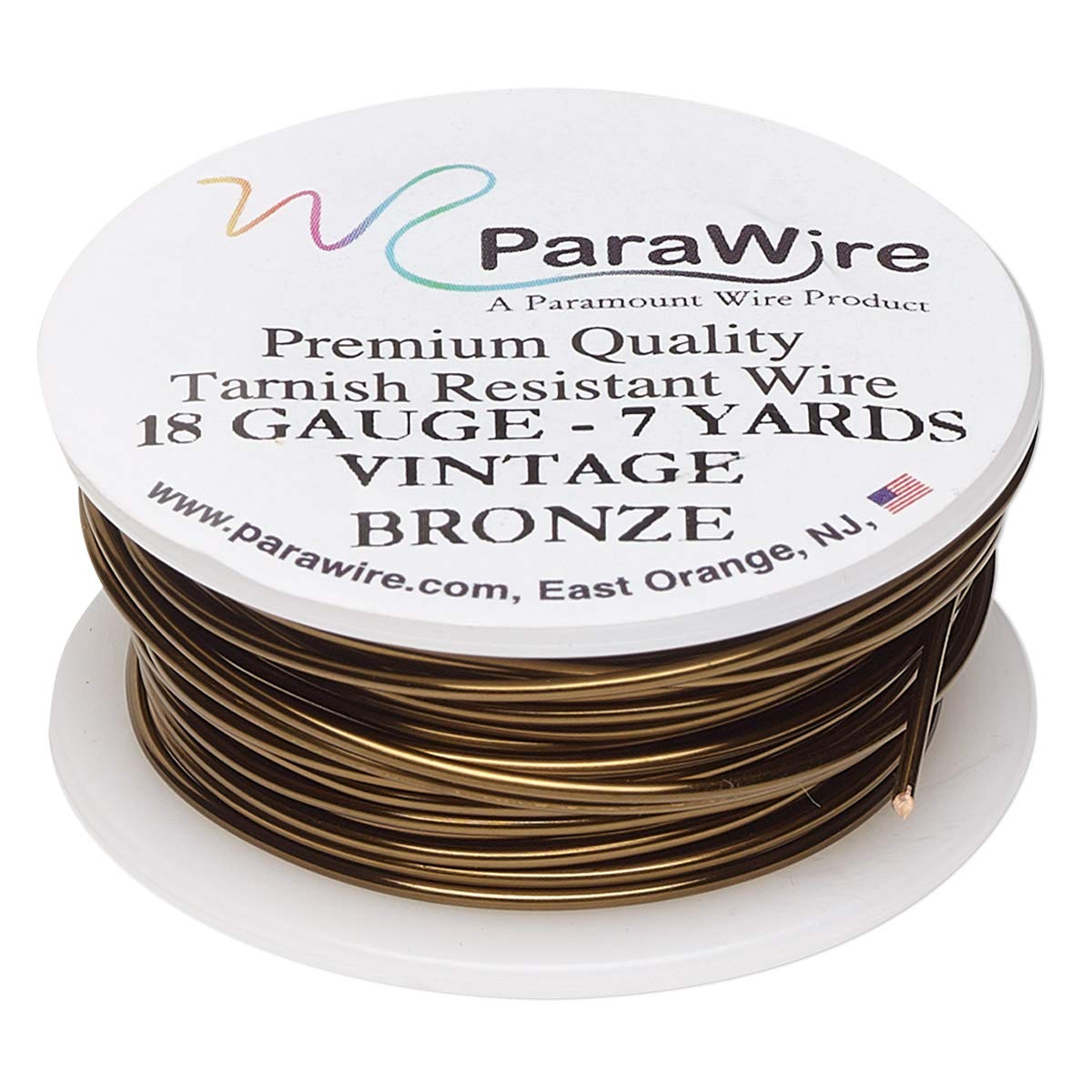 Vintage Bronze-Finished Copper Craft Wire 18-Gauge 7-Yards with Clear Protective Coating