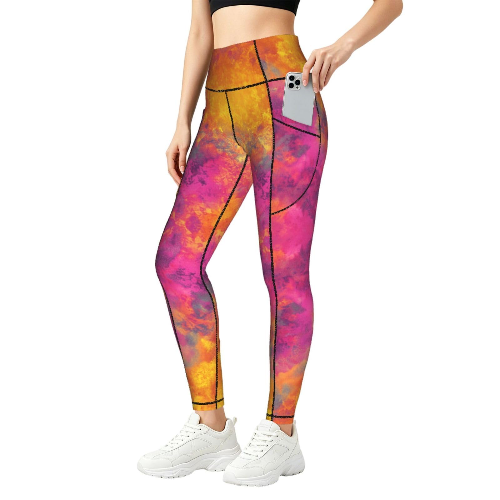Mexpekil Leggings para mujer UK con bolsillos S-4XL