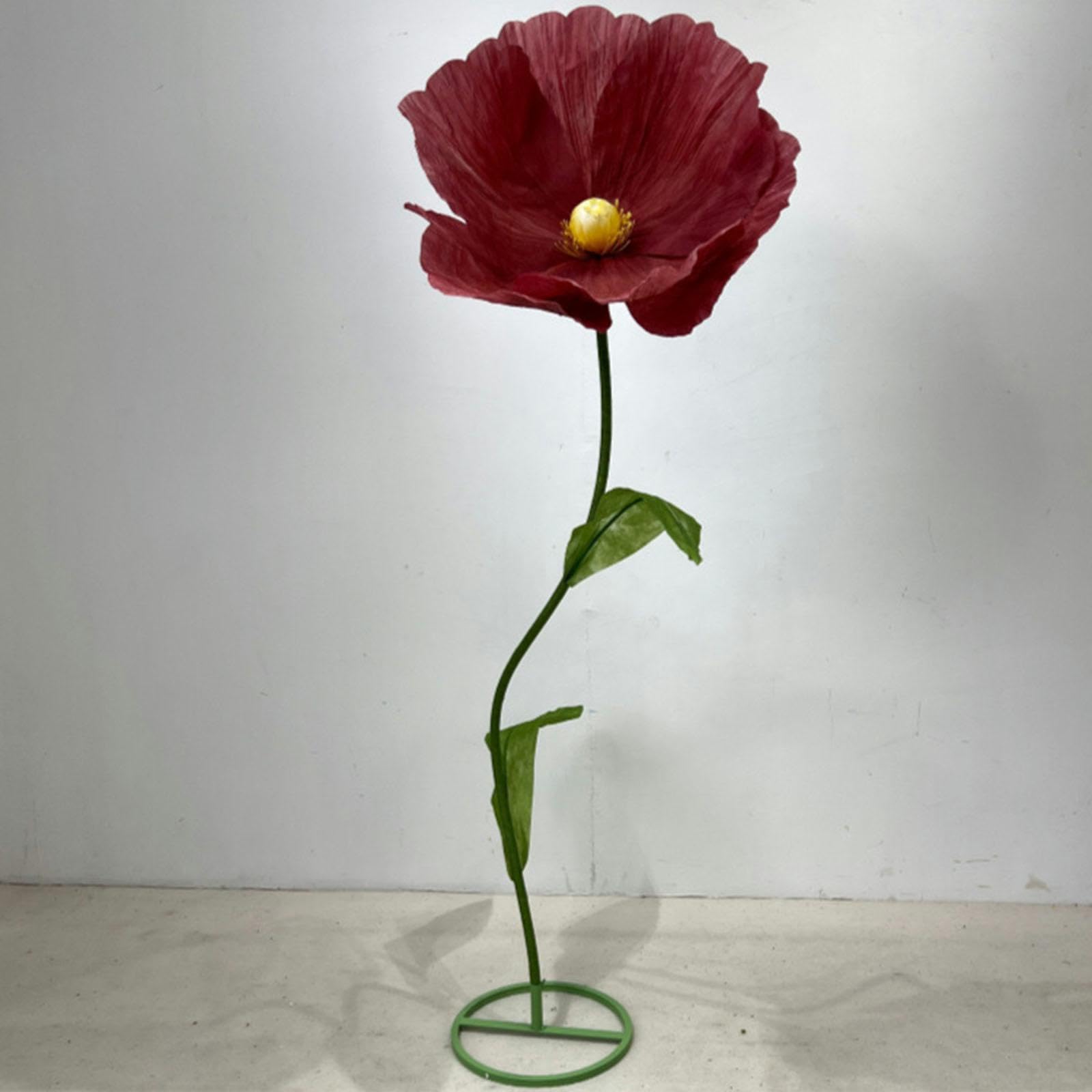 Große Künstliche Blume, Handgefertigte Papierblume, Naturgetreue Riesenblume für Hochzeiten, Schaufensterdekoration, Zuhause, Rituale, Anlässe, Rot