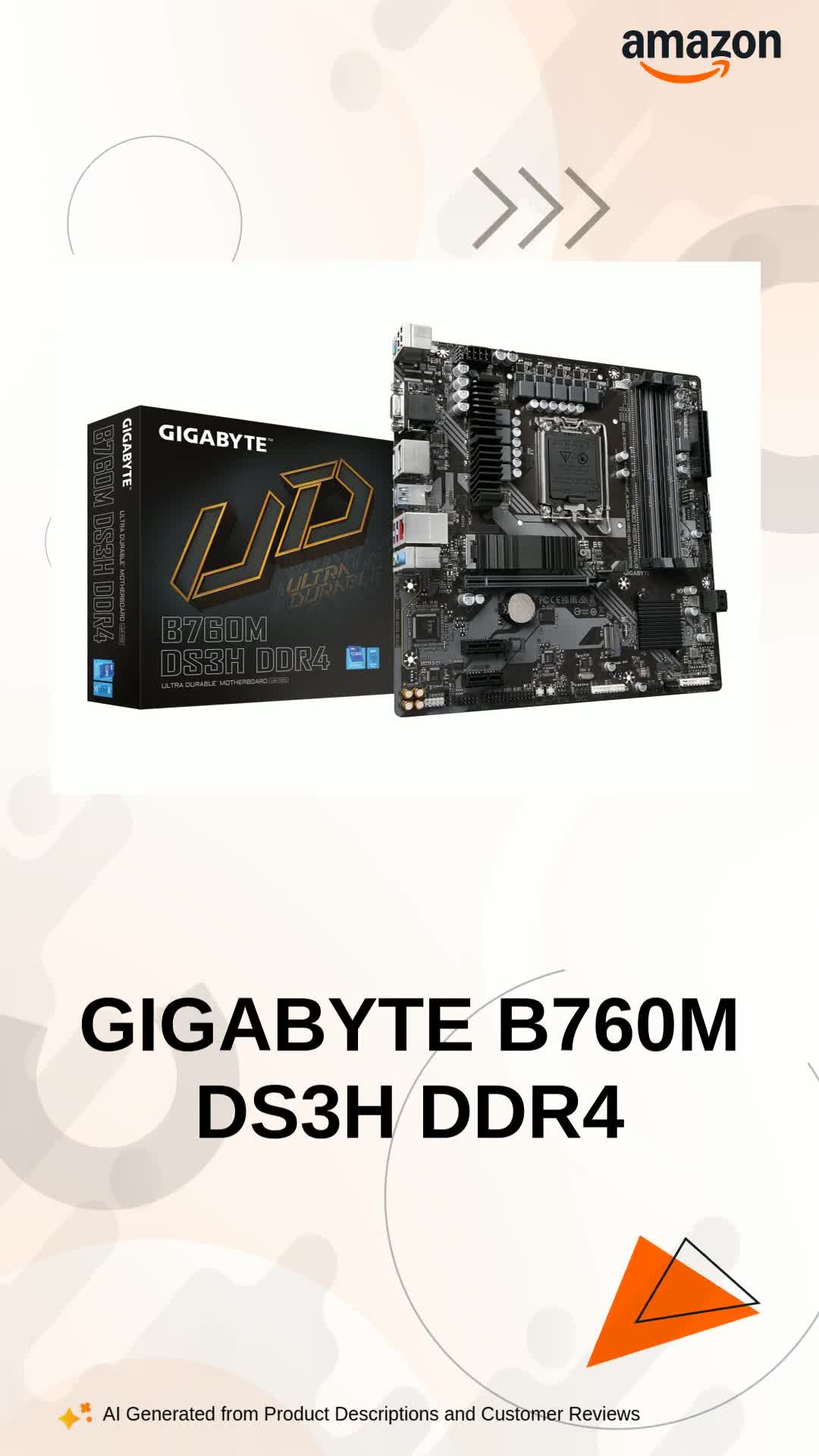 Gigabyte B760M DS3H DDR4 Motherboard
