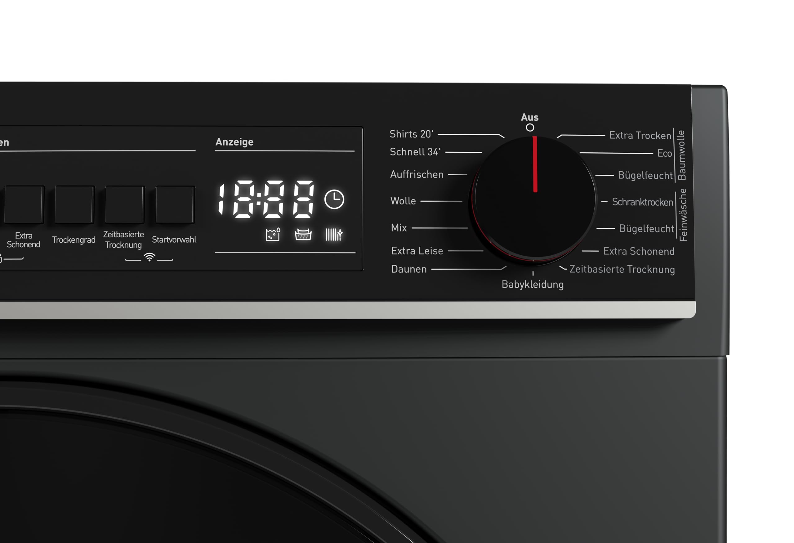 SHARP KD-WNHB0S9GAC-DE Wärmepumpentrockner (10 kg, EEK C), (15 Trockenprogramme, 20 Min. Kurzprogramm, WiFi, Edelstahltrommel mit LED-Beleuchtung), Espresso Gray