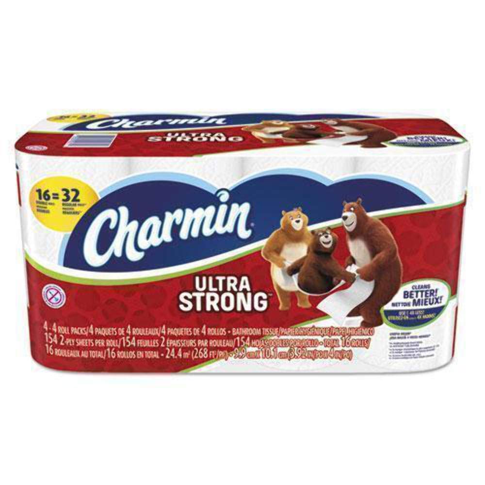 Ultra Strong Bathroom Tissue by Charmin – 4 Count (Pack of 4), Paper, Model 92271