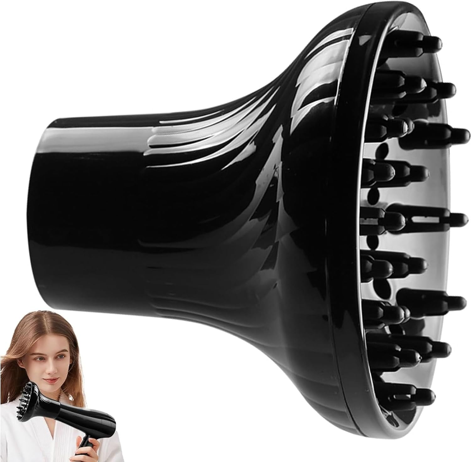 Universal Hair Dryer Diffuser Attachment, Salon-Grade Blow Dryer Diffuser for Curly Hair – Frizz Reducer with Heat Resistant Nylon, Fits 1.38″-1.97″ Dryers, Foldable for Travel & Home Styling Universal Hair Dryer Diffuser Attachment, Salon-Grade Blow Dryer Diffuser for Curly Hair – Frizz Reducer with Heat Resistant Nylon, Fits 1.38″-1.97″ Dryers, Foldable for Travel & Home Styling