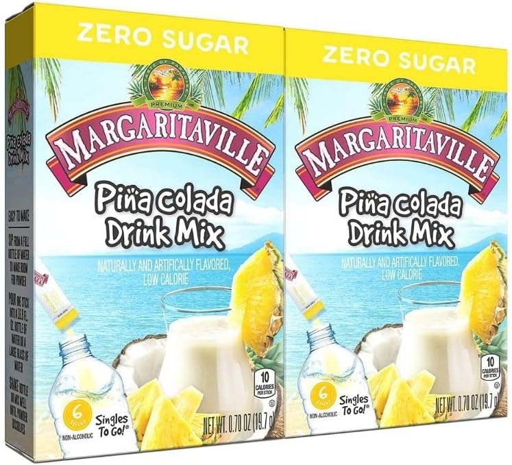 Margaritaville Piña Colada Singles To Go Drink Mix, 6 CT (Pack - 2)