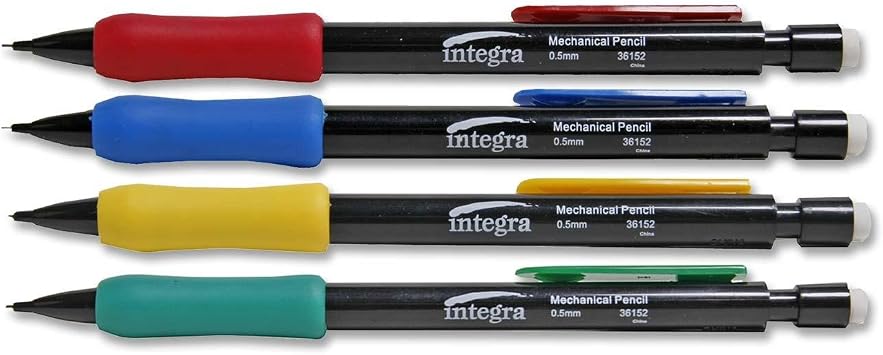 Integra Grip Mechanical Pencil, Refillable, 0.5mm, Assorted ITA36152