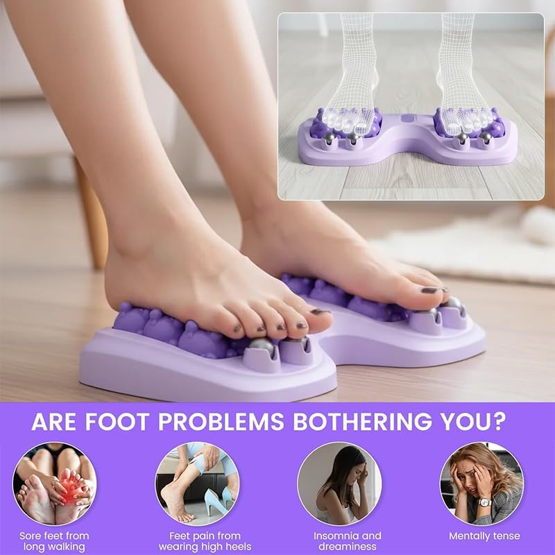 Miniatura 3 de Masajeador de pies extragrande, rodillo doble gigante de 12 nodos para alivio de la fascitis plantar, herramienta de acupresión de tejido profundo