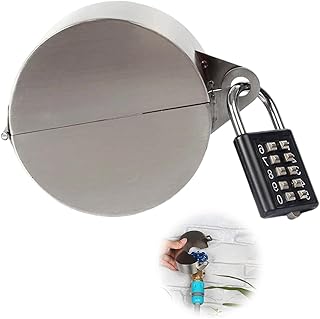 PAVIKE 屋外 水道 蛇口ロック 屋外蛇口カバー 門扉水栓ロック装置 ホームタンク 戸外蛇口錠 盗難防止 錠鍵付きい ステンレス製 屋外水栓 水道部品