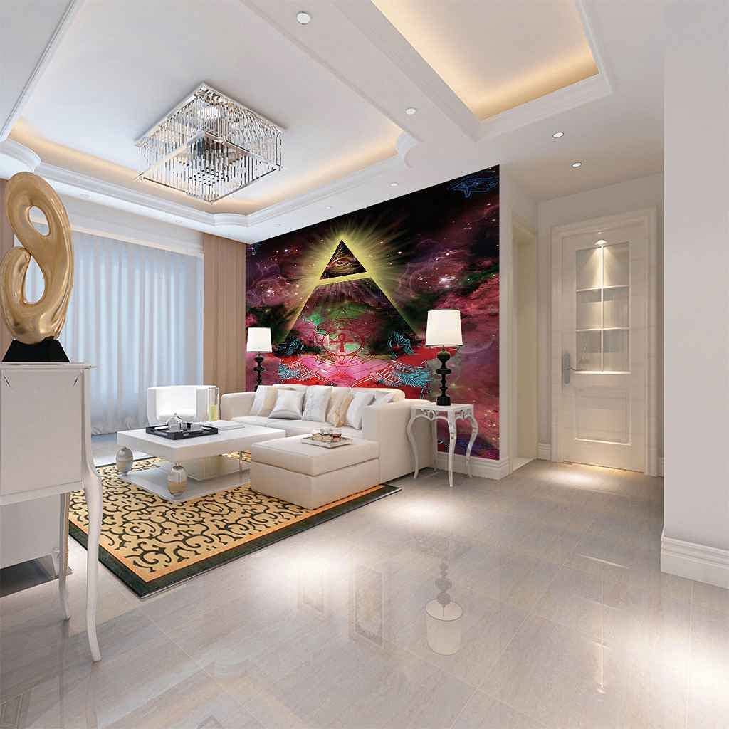 Fotomurale 3D Murale Autoadesivo Viola Cielo Stellato Paesaggio Camera Dei Bambini Bar Ufficio Soggiorno Ristorante Negozio Di Abbigliamento Corridoio Hotel Decorazione Della Parete Arte 400x280 cm
