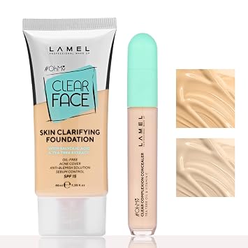Lamel Clear Face Complexion Duo Foundation 402 & Concealer 401 for Light Skin
