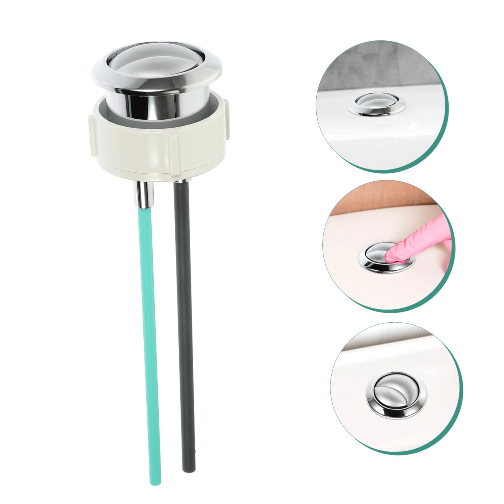 Uonlytech Lot De 2 Boutons De Chasse Deau Intelligents Double Bouton De Chasse Deau Bouton De Réservoir De Toilettes Automatique Pièces De Rechange