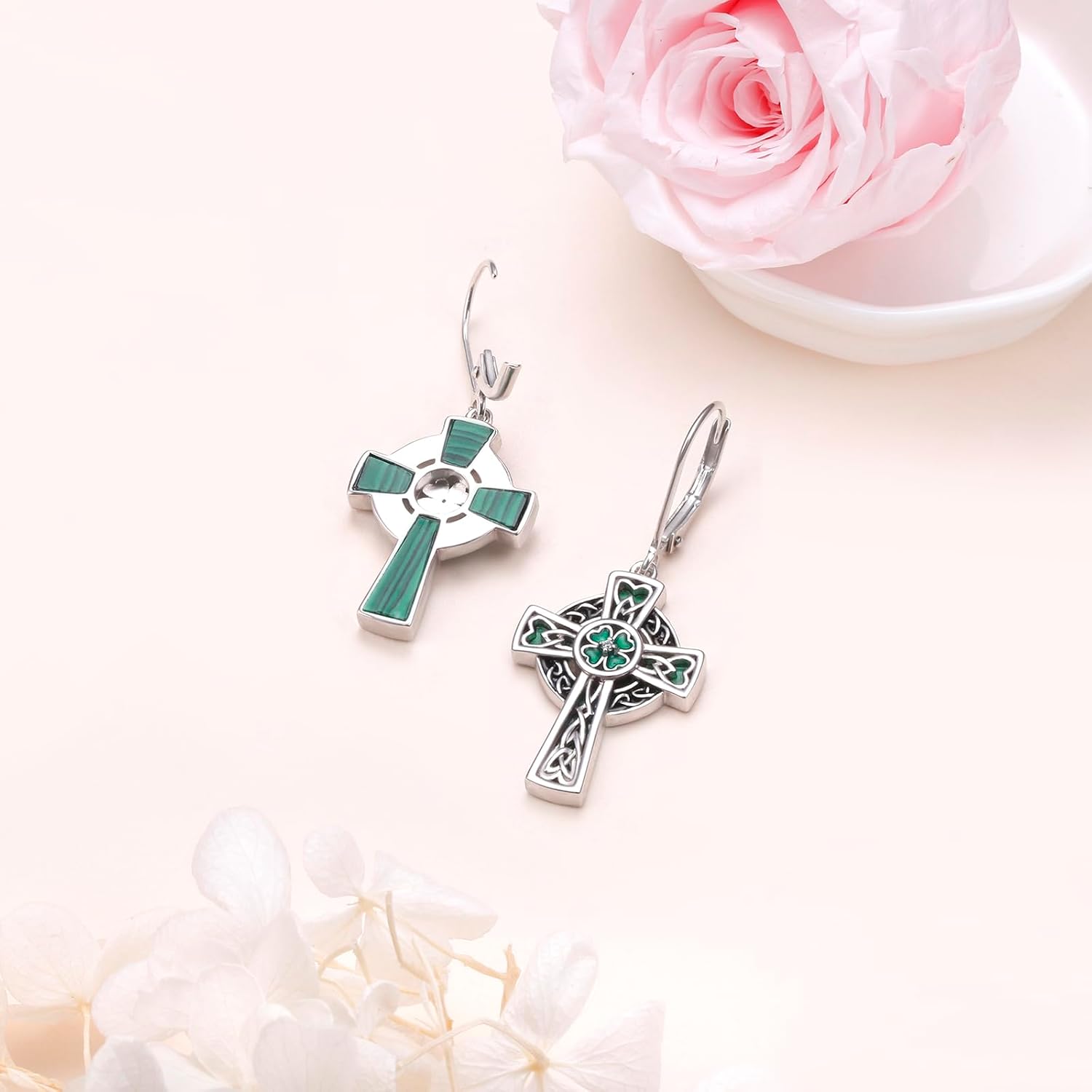 925 Sterling Silver Dangle Earrings Sunflower/Cowgirl Boot/Bat/Bunny/Shamrock Earrings Jewelry for Women Birthday Christmas Helloween Gifts - Image 3