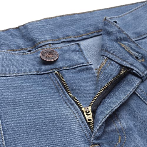 Image of PARIS HAMILTON Men Relaxed Fit Colorblocked Distressed Two Tone Stretchable Denim Jeans