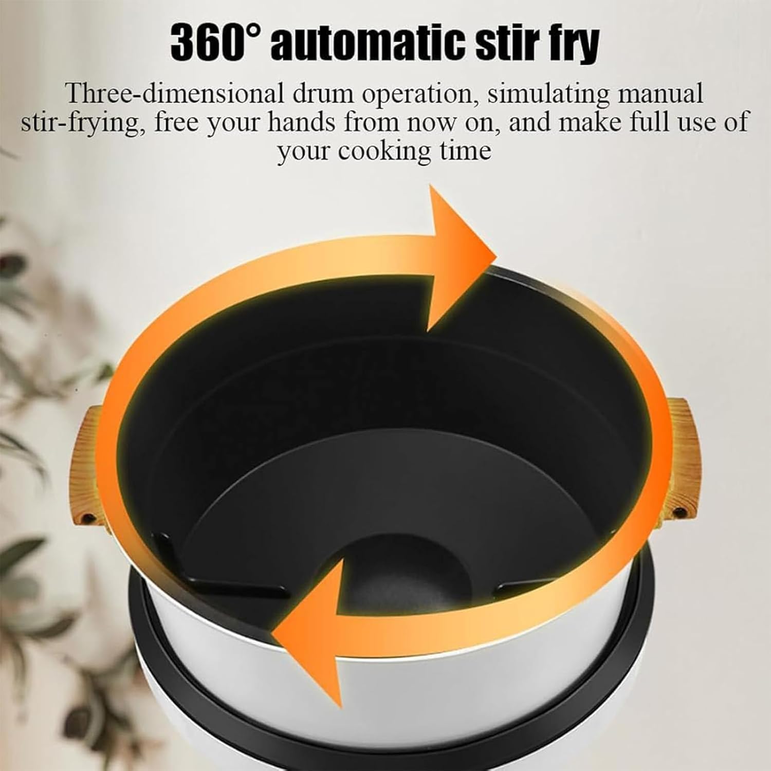 Home Use Fully Automatic Food Processor, 8L Intelligent Automatic Cooking Machine, 360° Rotation And 3D Omnidirectional Heating, Drum Type Food Processor
