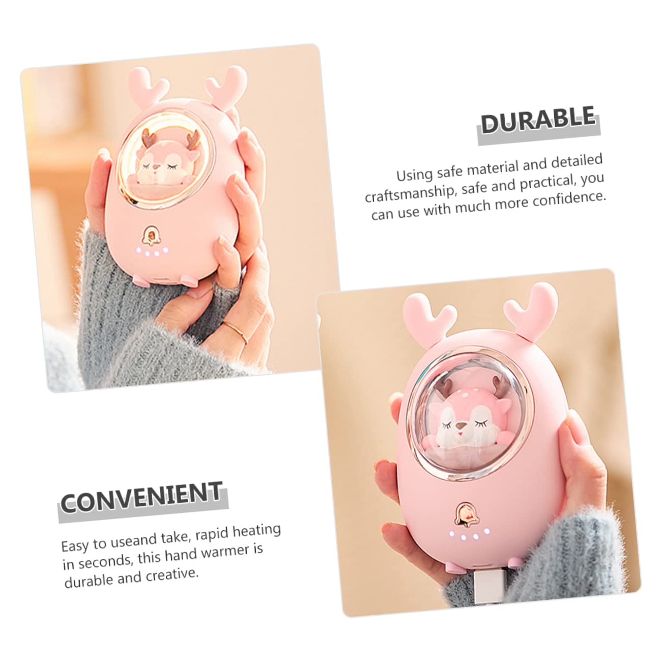 Wapiti Chaud bébé Chauffe-Mains de Dessin animé Chauffe-Mains USB Hand Warmers Rechargeable Batterie Externe Portable réchauffeurs USB Chauffe-Mains Portables Abdos