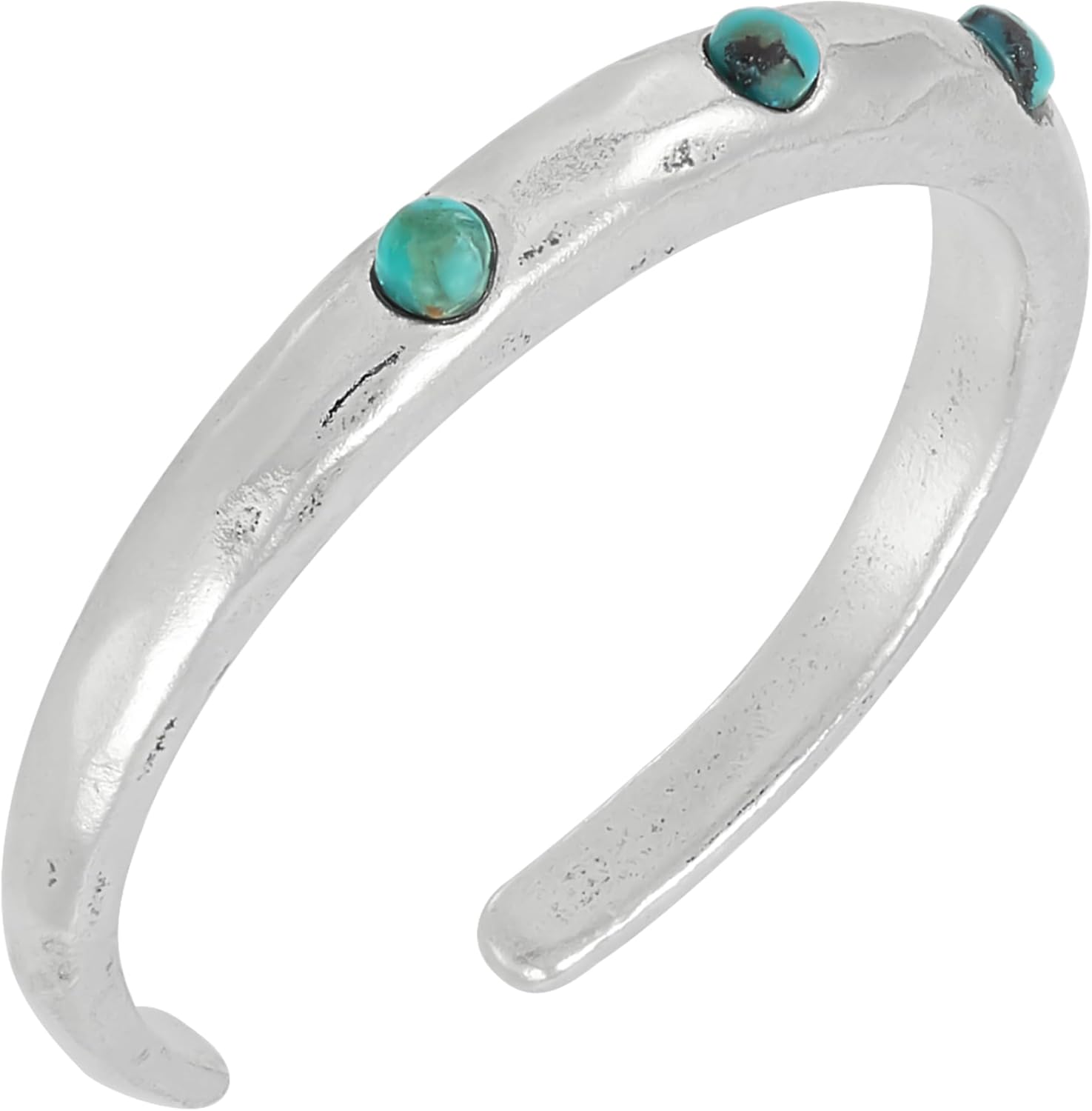 Silpada 'Bezeled' Sterling Silver Compressed Turquoise Toe Ring