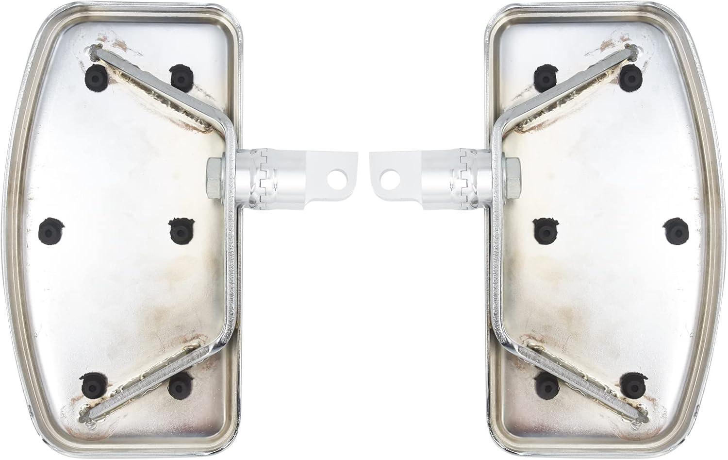 Motorcycle Footboards Adjustable Rear Passenger Floorboard Foot Pegs Pedals Fit For Harley Touring Electra Glide Road King Softail Dyna Sportster XL 883 1200 (Chrome)