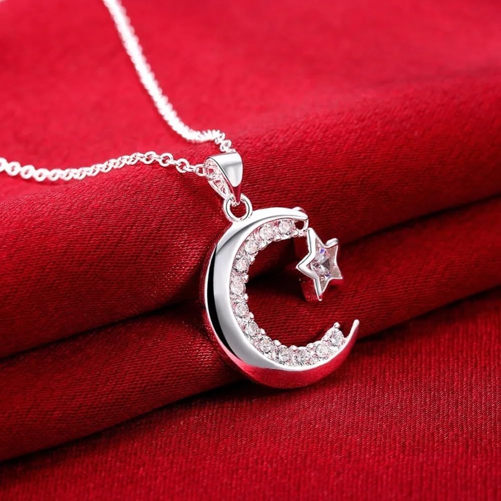 LLXYWJ collane e ciondoli con Stella di Luna per Donne in Argento Sterling-