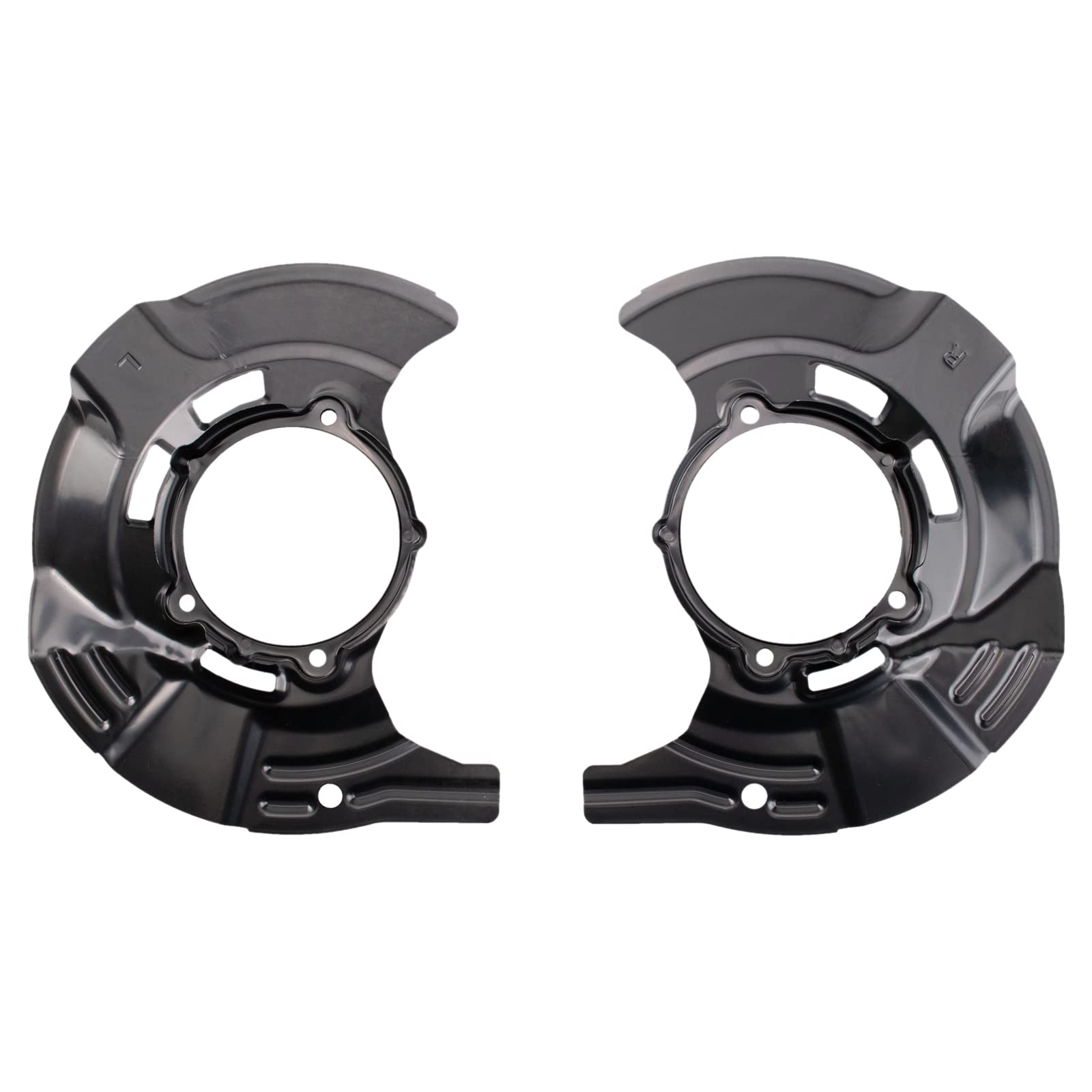TRQ Front Brake Dust Shield Set Compatible With 2009-2014