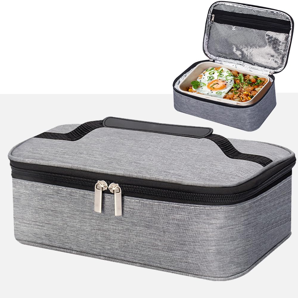 DDhayyp 3.5L Lunch Bags for Women Men, Reusable Insulated Leakproof Lunch Box Tote Bag with Oxford Fabric & Aluminum Foil Lining, Thermal Cooler Bag for Work School Picnic Travel (Grey)