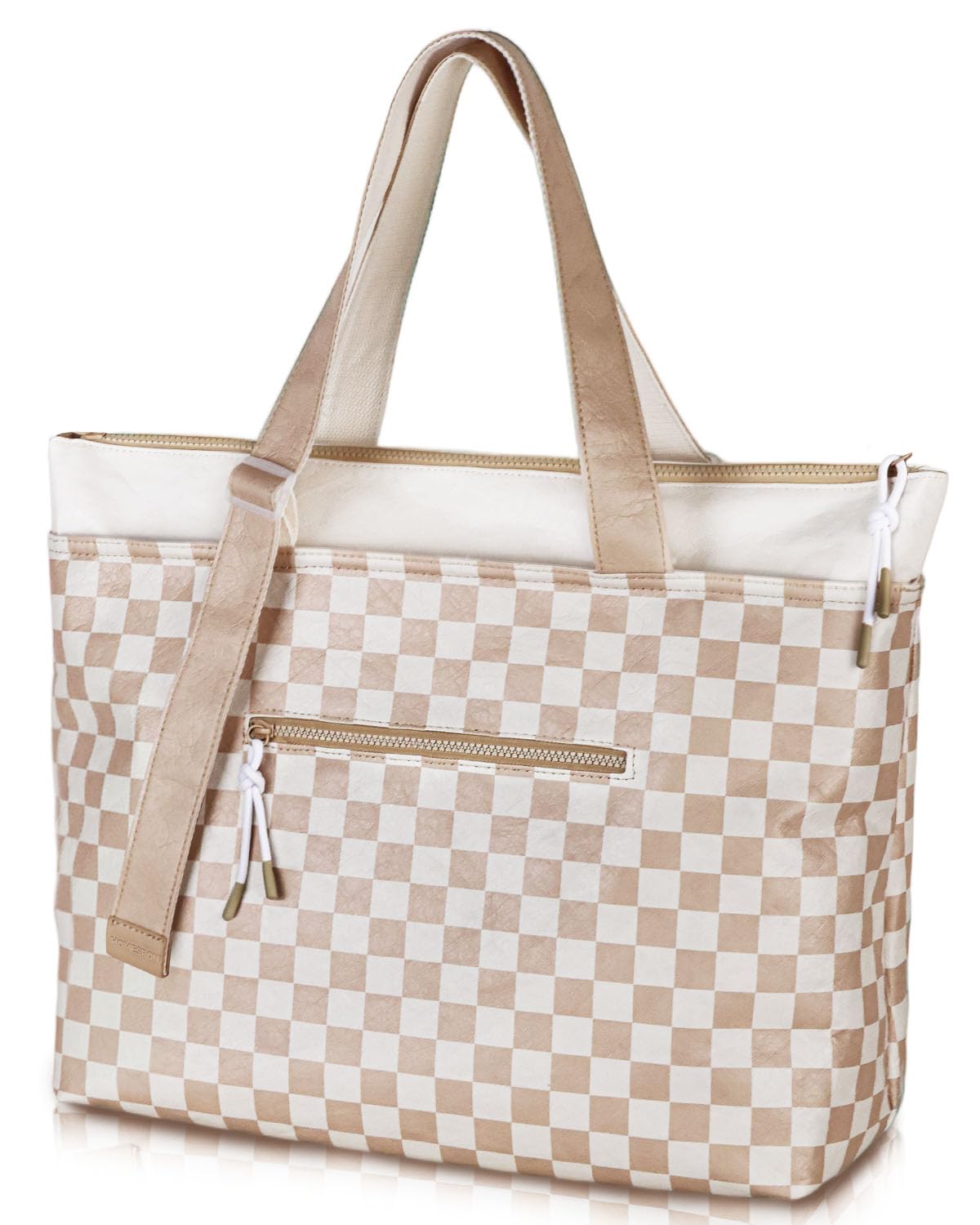 HOMESPON Dupont Tyvek - Bolsa de playa grande impermeable con cremallera y bolsillo húmedo para mujer