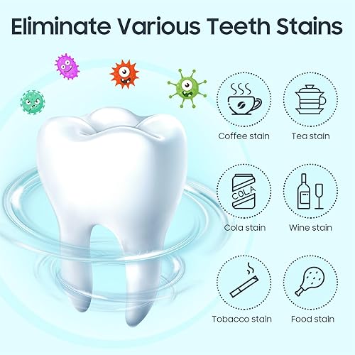 Miniatura 7 de Tira blanqueadora de dientes, tiras blancas para blanquear los dientes, tiras blanqueadoras para dientes sensibles, limpiar los dientes de forma