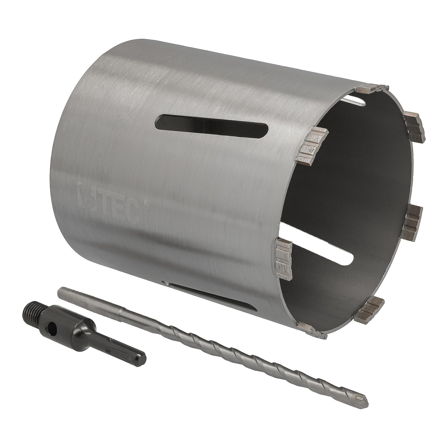 63-112 mm 450 mm Couronne de forage diamantée pour béton armé M22 Drill Bit Couronne de forage diamantée avec segment turbo Premium Turbo Speed pour carotteuse (112 mm