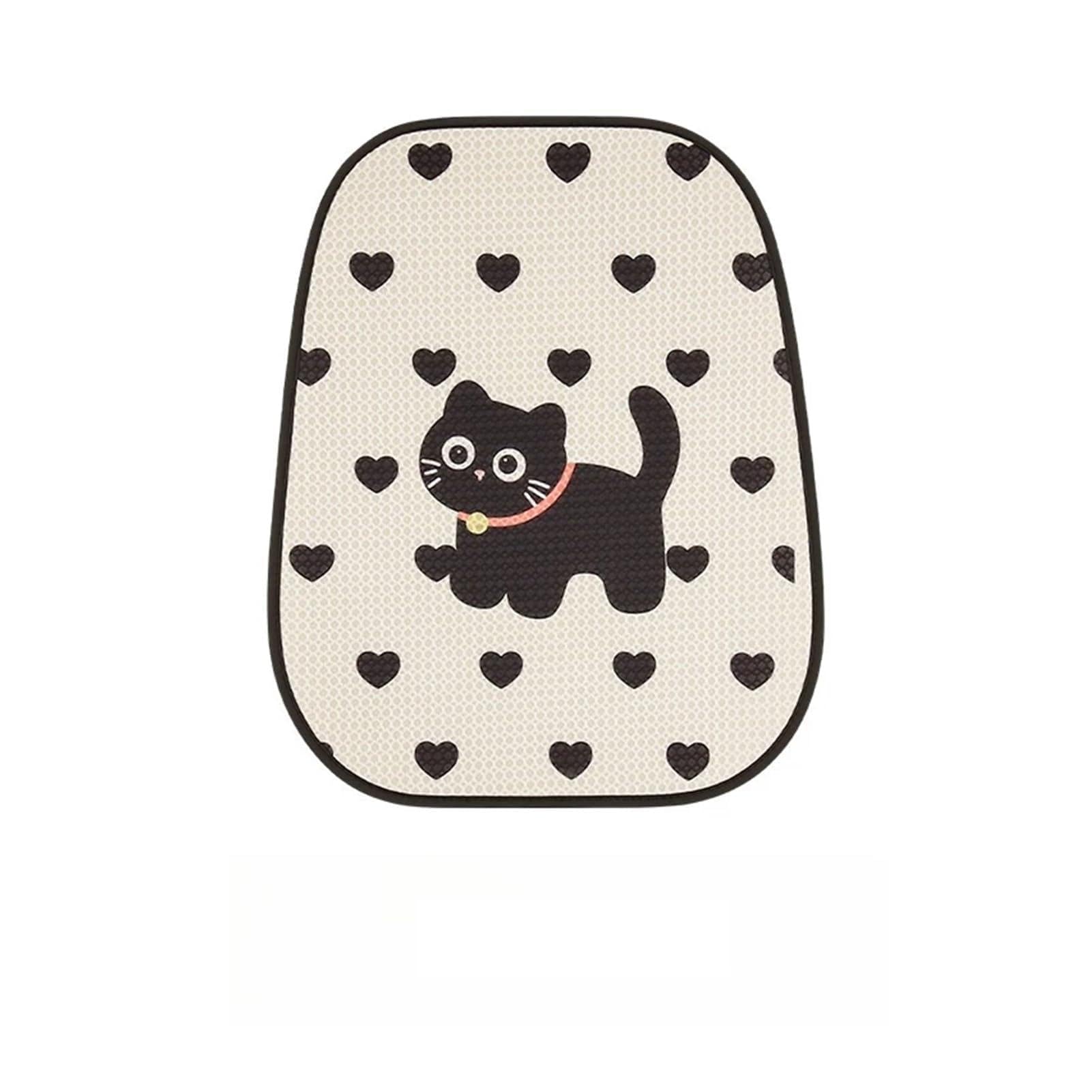 Hviyroi car seat cushion Cute kitten mesh honeycomb breathable fabric car seat cushion Universal Car Seat Covers(Backrests)