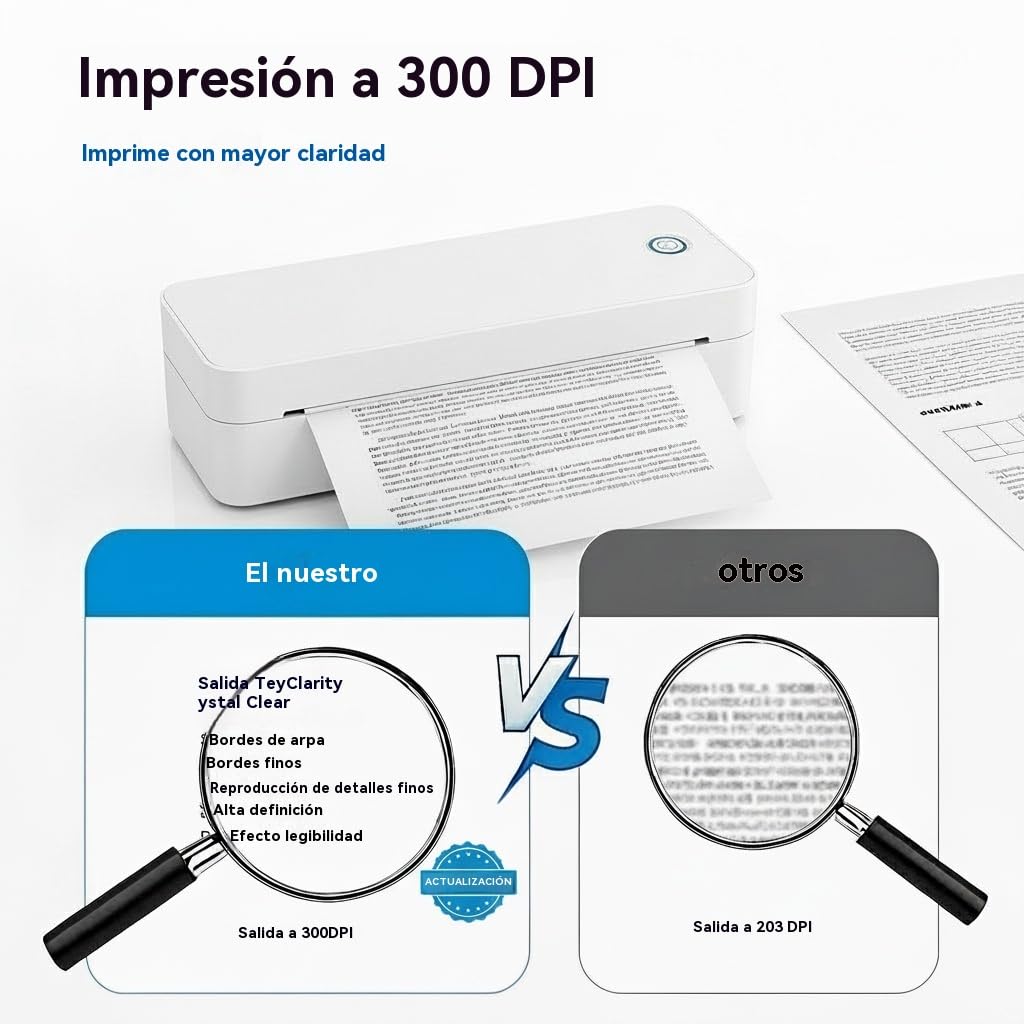 A401 Impresora de Plantillas para Tatuajes Bluetooth, 300DPI Impresora Térmica Portátil para Transferencias y Papel A4, Inalámbrica para Principiantes y Profesionales