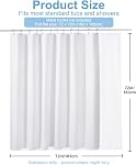 Textured Waffle Weave Shower Curtain 256GSM Heavy Duty Thick Fabric with Weighted Hem, Luxury Hotel-Quality Shower Curtain for Bathroom Water-Repellent & Washable Bath Curtain, 72 x 72 in, White