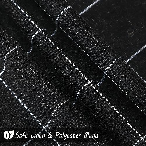 Carrie Home C-BLKBEIGEPLAID1220-2P Black Boho Plaid Lumbar Pillow Covers 12X20 Set Of 2 thumb #2