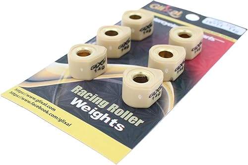 Vista 8 de Glixal Deslizadores variadores de polígono de alto rendimiento de 0.709 x 0.551 in, pesos de rodillo deslizante de carreras 152QMI 157QMJ GY6 125cc