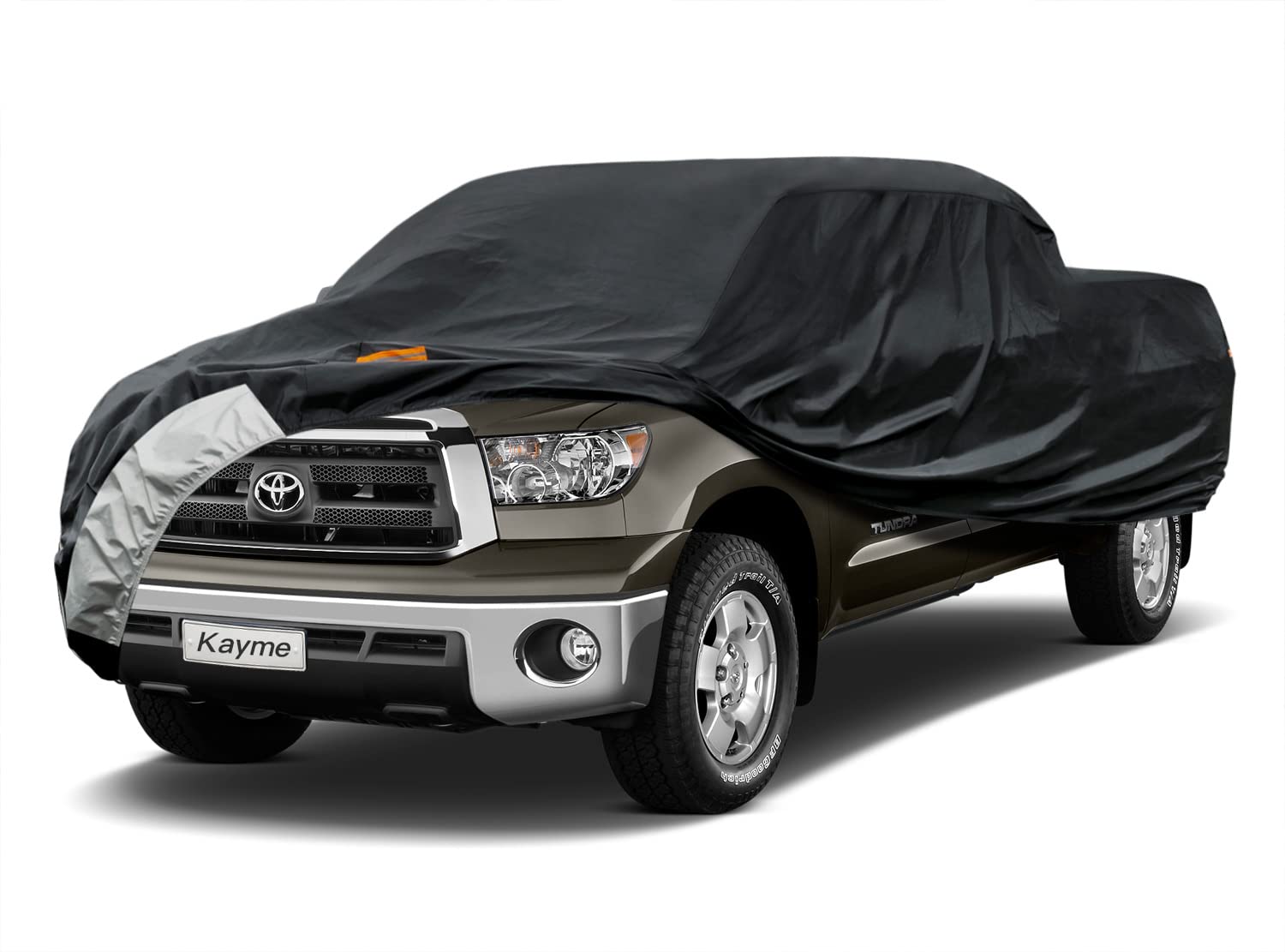 Kayme 7 Layers Truck Cover Fit Toyota Tacoma (2016-2024) Access Cab/Double Cab, Waterproof All Weather, Heavy Duty Outdoor Pickup Truck Cover Sun UV Rain Protection.