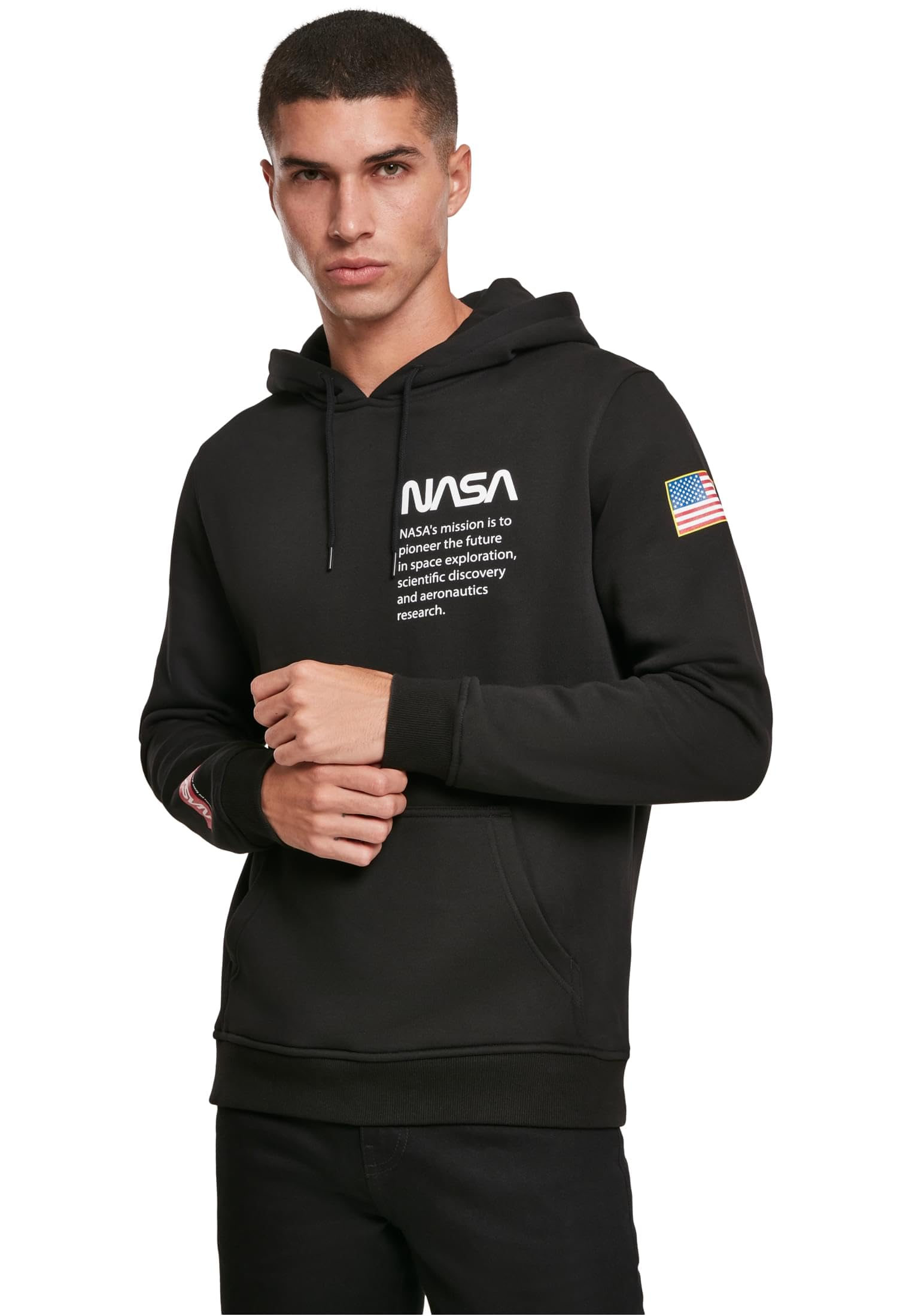 Mister Tee Herren NASA Definition Hoody Kapuzenpullover, Black, XL