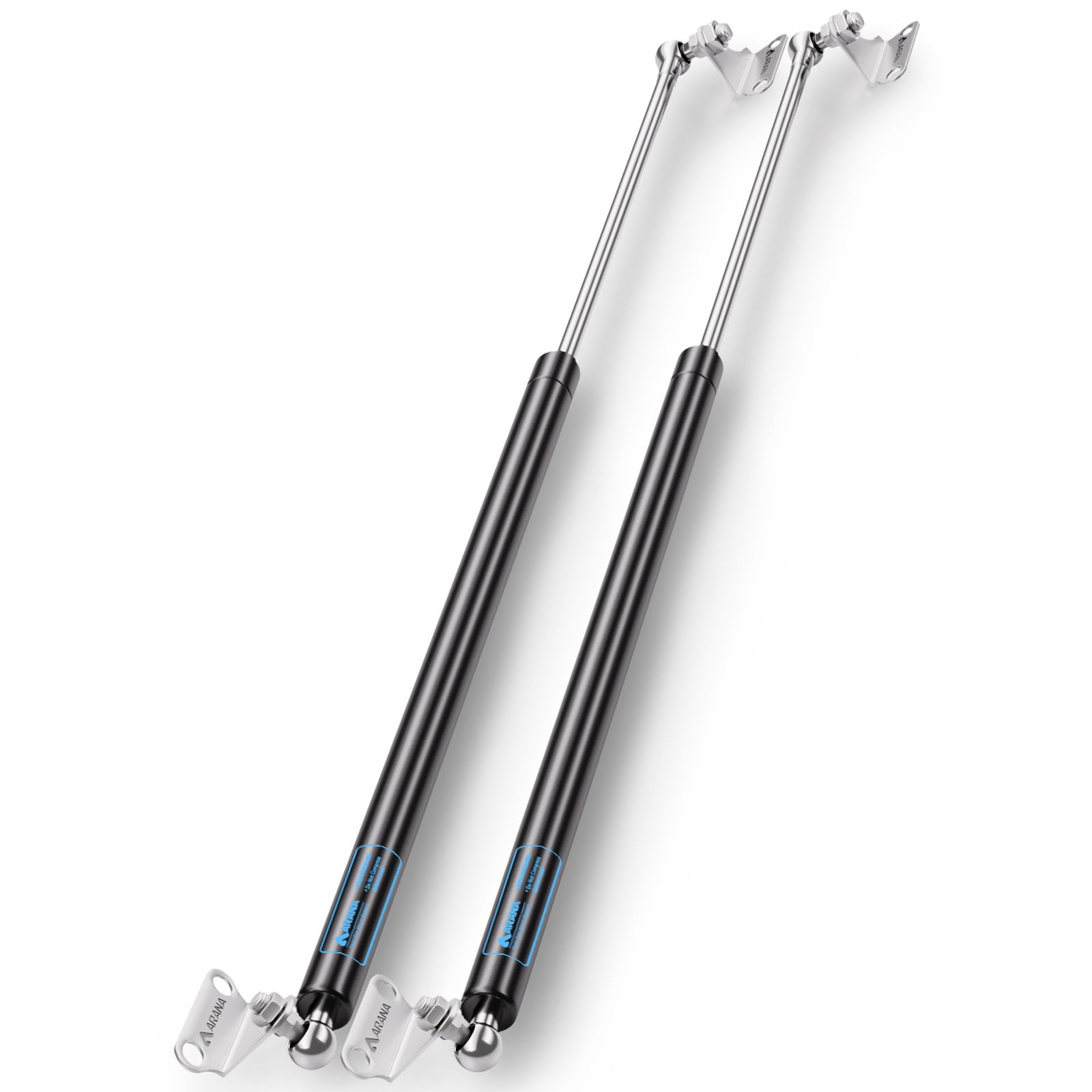 ARANA Gas Struts 30 inch 80lb with Brackets (2 Pack) - Heavy Duty Lift Support for RV Bed Hatch & Storage Box Lid - Hydraulic Spring Shocks for Camper