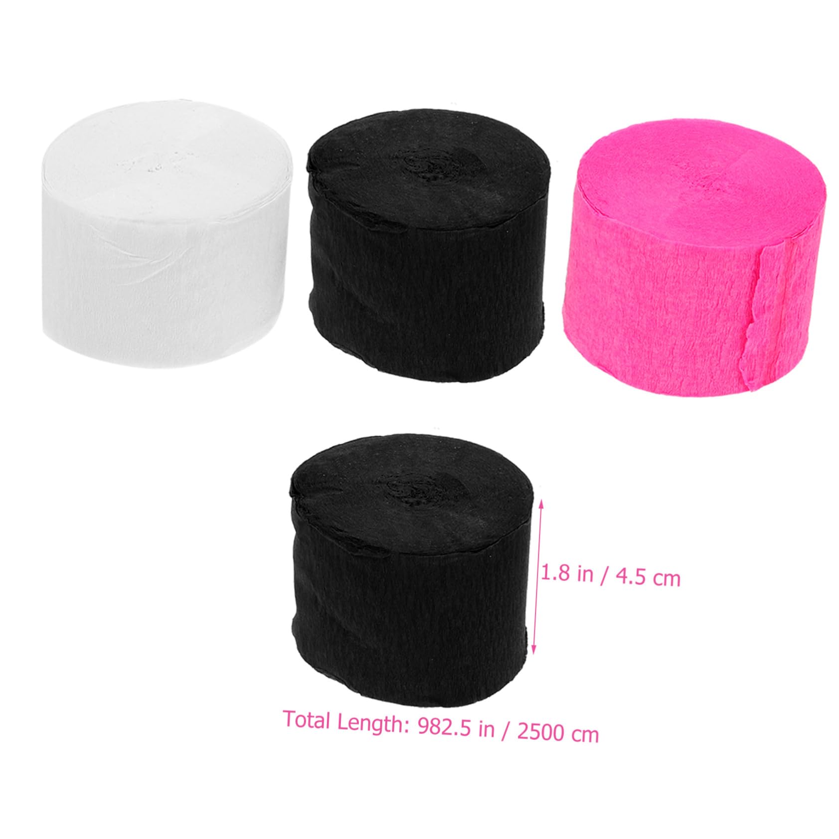 HOODANCOS Delicate Crepe Paper Streamers 6 Rolls for Party Decorations Wedding Streamers