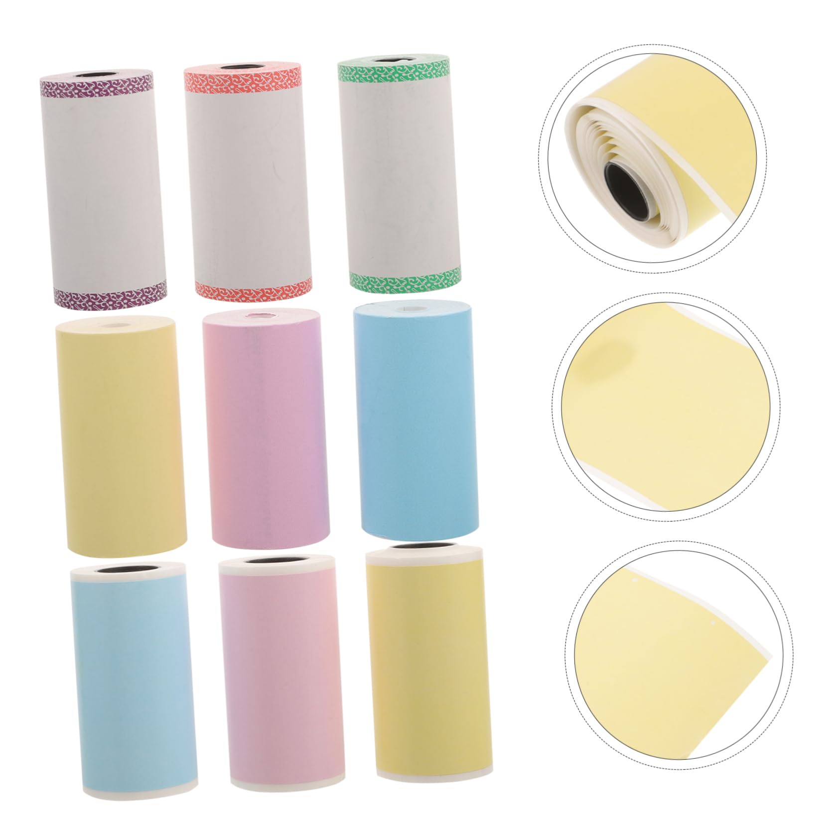 ARTIBETTER 2 Set Etichette Termiche Autoadesive Colorate Per Mini Stampanti Per Etichettatura E Organizzazione Documenti Barattoli E Contenitori Adesione Resistente E Facile 9 * 2