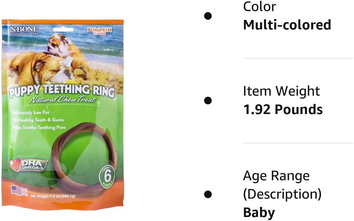 N-Bone Puppy Teething Ring Pumpkin Flavor (24 Count)