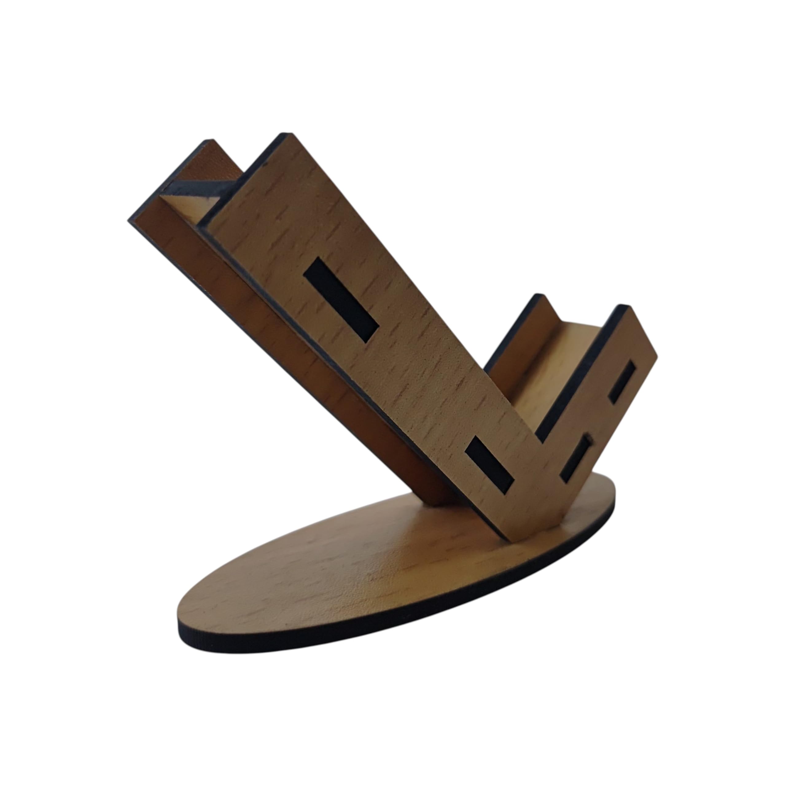 LASER ART Premium Wooden Business Card Holder Stand for Office Desk, Reception, and Home Use | Elegant Visiting Cards Holder Organizer, Name Card Display Stand ( 7.5 x 10 cm ) 4