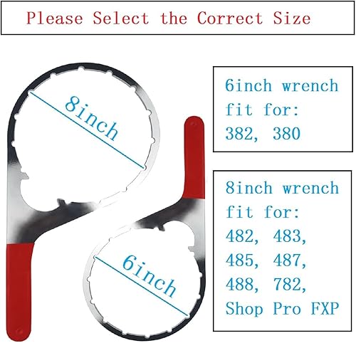 Miniatura 9 de Juego de llaves de filtro de combustible de 6 pulgadas y 8 pulgadas para motores diesel Detroit, Cummins, Navistar