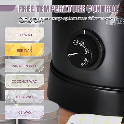 Scioglitore Cera Elettrico TOAUTO WMF-8L (8 Litri) - 1100W, Per Produzione Candele E Sapone, Con Beccuccio Antiotstruzione