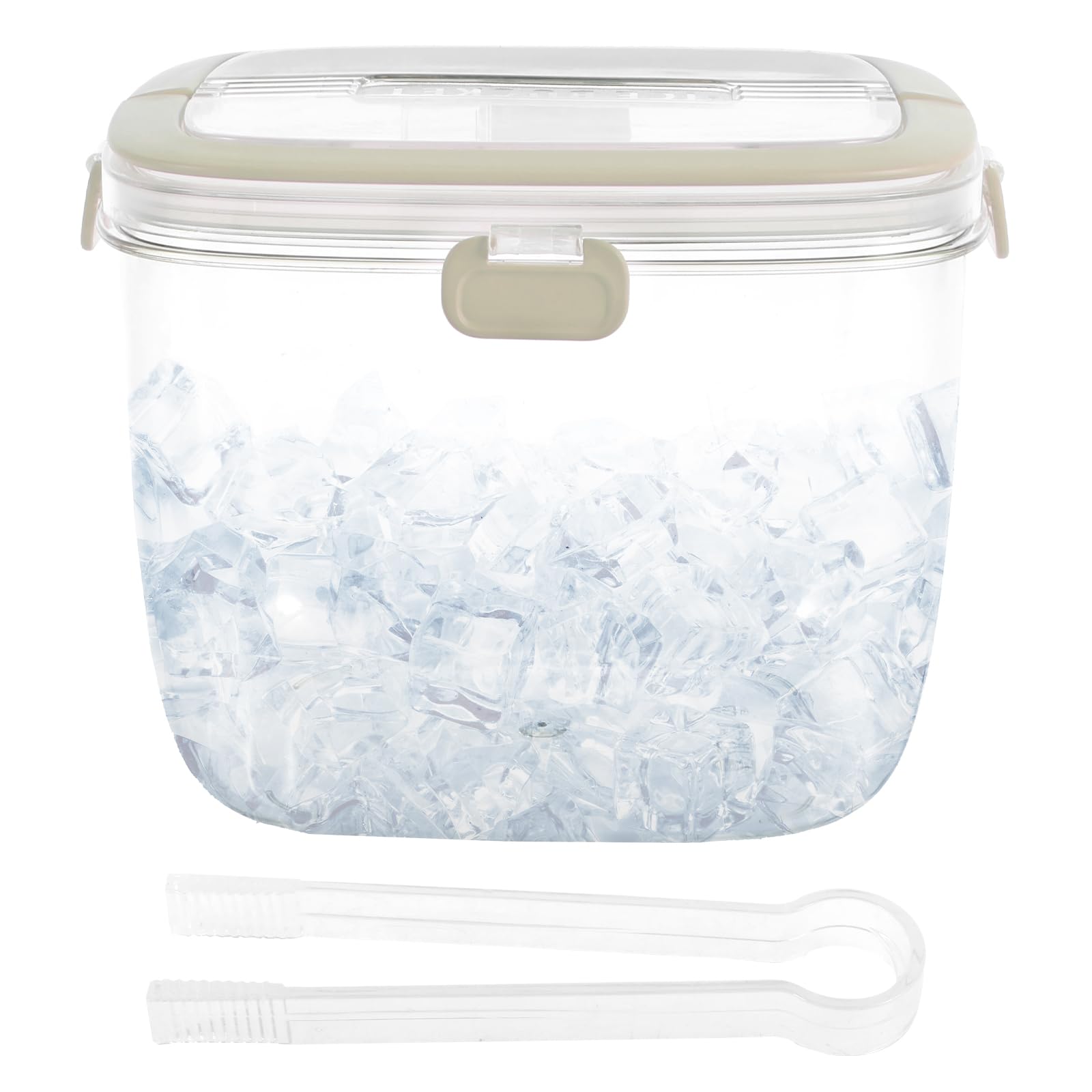 5L Ice Bucket with Lid and Tong, Ice Granule Bucket,Sealed Ices Buckets Container with Handle Portable Wine Buckets for Cocktail Freezer Bar Parties