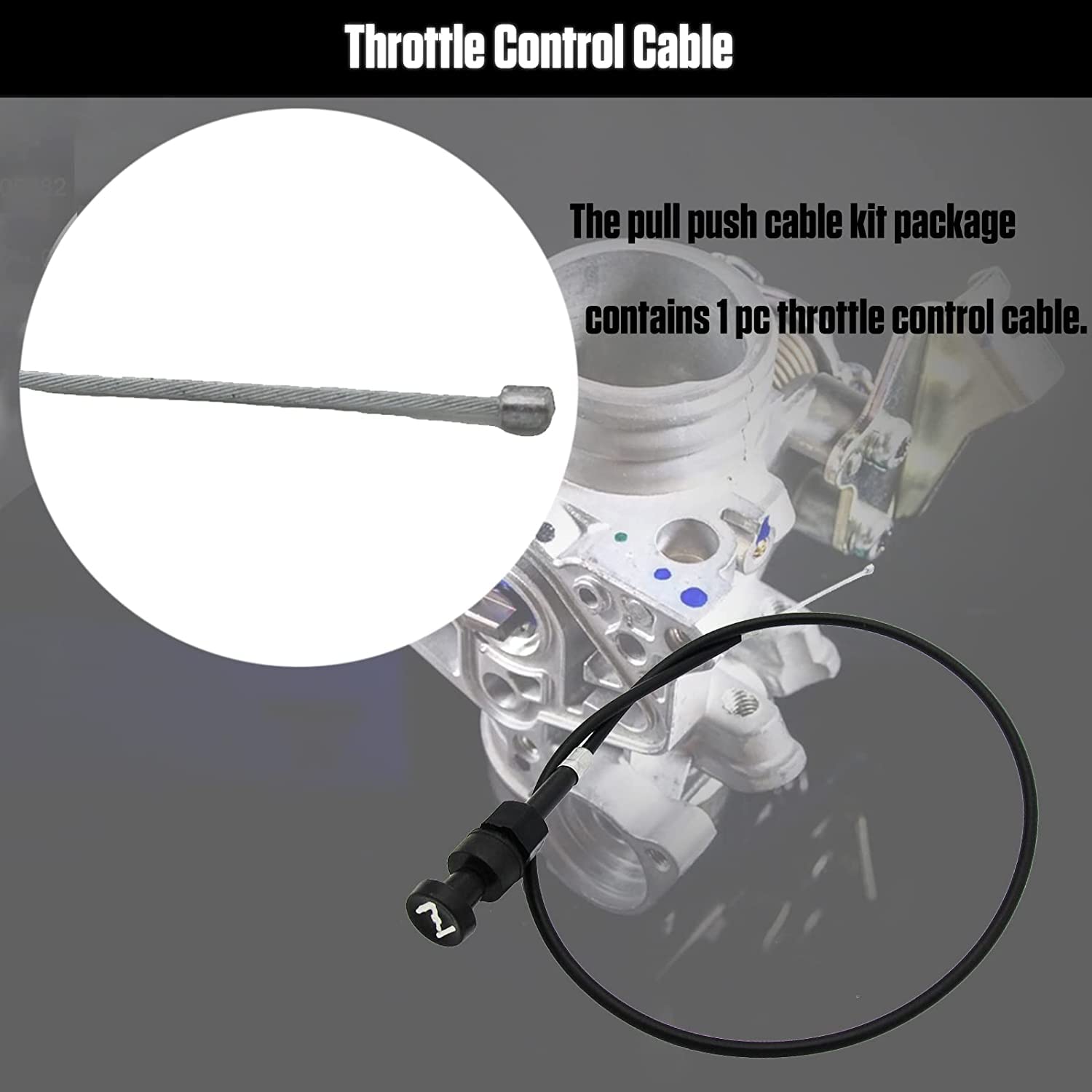 Autory Motorcycle Push Pull Choke Control Cable, Choke Throttle Cable - View #6