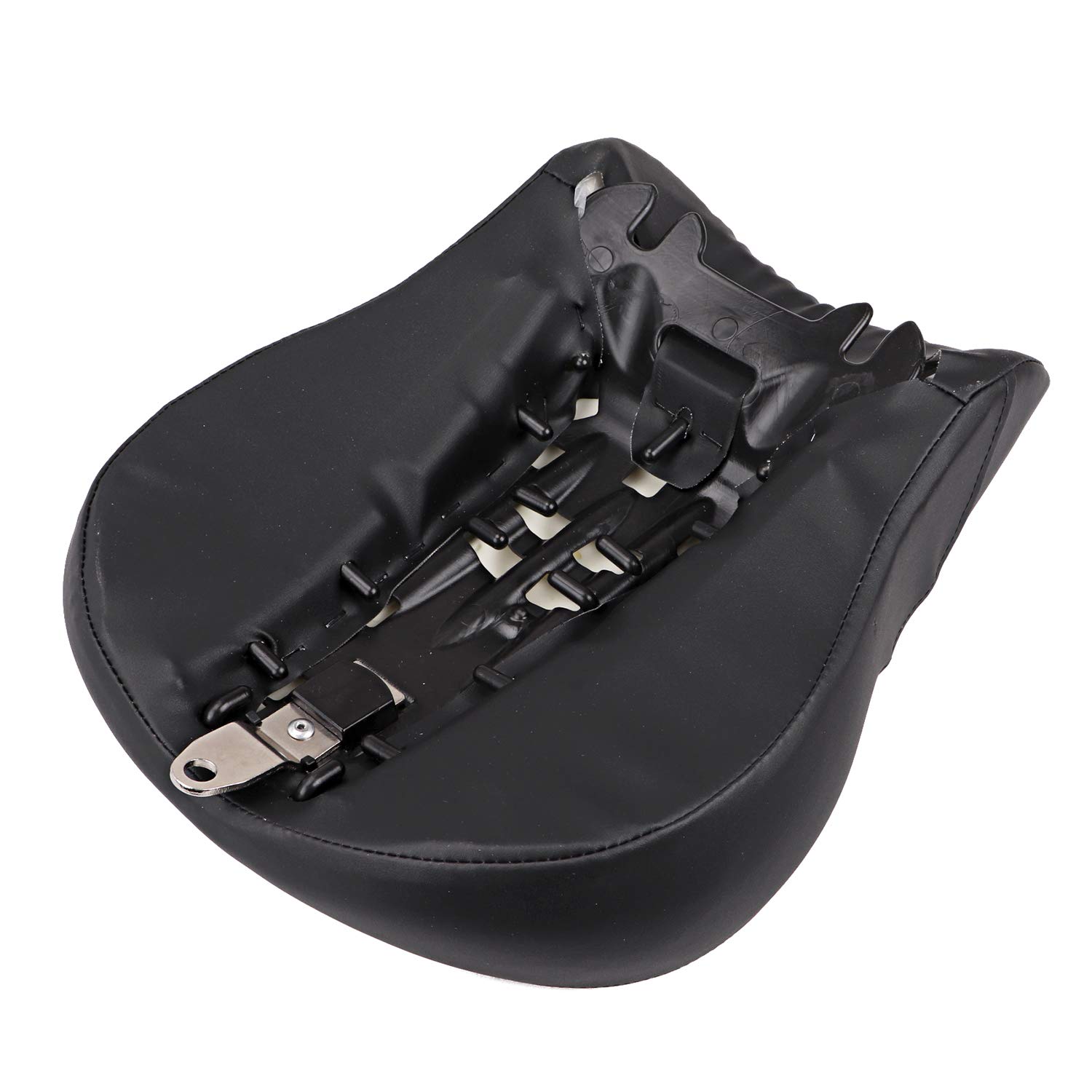 Cuscino per sedile posteriore del passeggero, compatibile con Harley Softail Fat Boy FLSTF 2007-2017, colore: Nero
