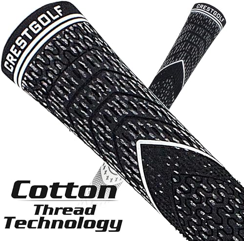 Miniatura 9 de Crestgolf Multi -Compound Golf Grips, StandardMid Size All-Weather Control Thread Technology Rubber Combine with Carbon Yard, Anti-Slip-Set of 13