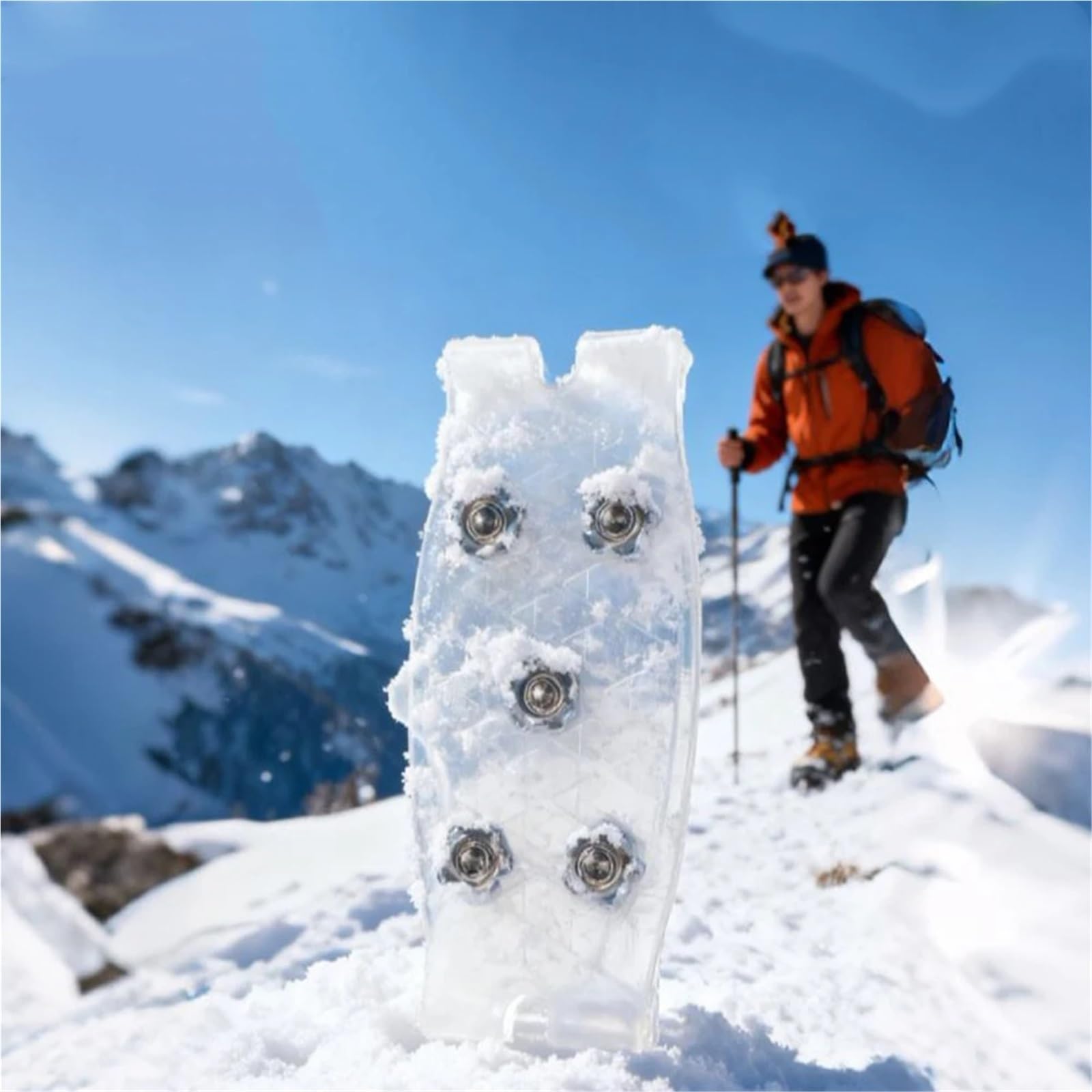 Anti-Rutsch-Spikes 5-Zahn-Eisgreiferspikes for Schuhe, Winter-Outdoor-Anti-Rutsch-Wandern, Bergsteigen, Schneesteigeisen