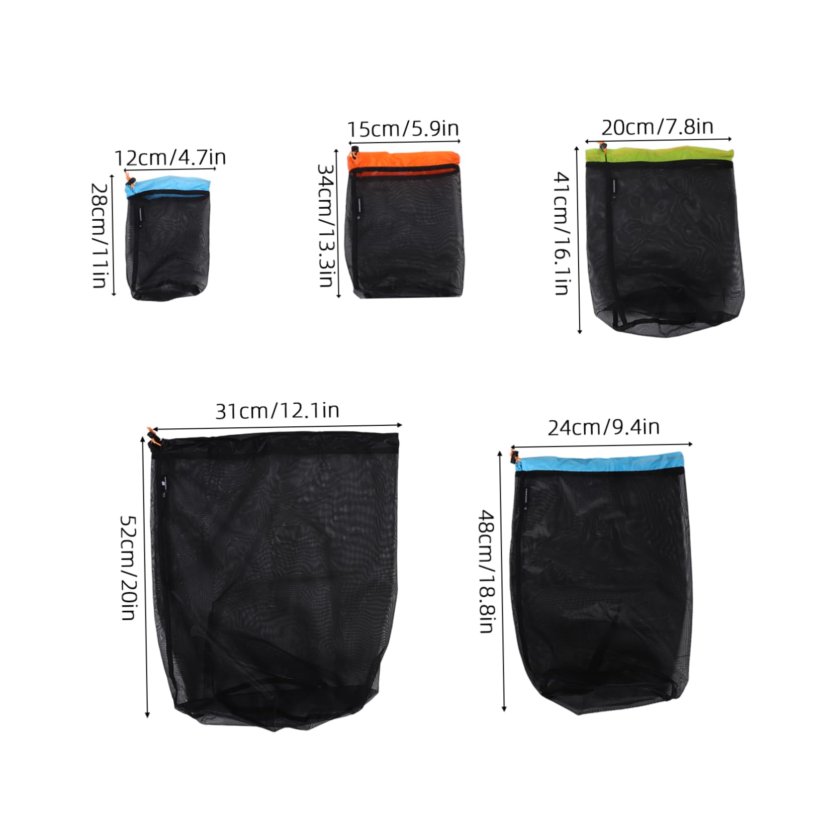 Yardwe 1 Set Reusable Polyester Mesh Storage Sack for Camping and Outdoor Gear Drawstring Bags Durable Space Saving Compression
